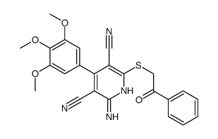 2-amino-6-phenacylsulfanyl-4-(3,4,5-trimethoxyphenyl)pyridine-3,5-dicarbonitrile结构式