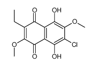 6-chloro-2-ethyl-5,8-dihydroxy-3,7-dimethoxynaphthalene-1,4-dione结构式