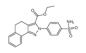 2-(4-Sulfamoyl-phenyl)-4,5-dihydro-2H-benzo[g]indazole-3-carboxylic acid ethyl ester结构式