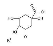 3-Dehydroquinic acid potassium salt, (1R,3R,4S)-1,3,4-Trihydroxy-5-oxocyclohexanecarboxylic acid potassium salt Structure