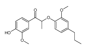 1-(4-hydroxy-3-methoxyphenyl)-2-(2-methoxy-4-propylphenoxy)propan-1-one结构式