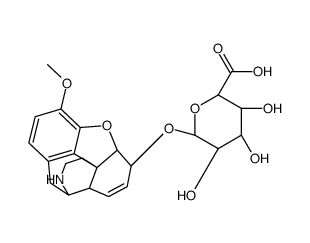 7,8-Didehydro-4,5α-epoxy-3-methoxymorphinan-6α-yl β-D-glucopyranosiduronic acid结构式