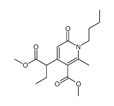 1-butyl-4-(1-methoxycarbonyl-propyl)-2-methyl-6-oxo-1,6-dihydro-pyridine-3-carboxylic acid methyl ester结构式