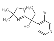 1-(3-bromopyridin-4-yl)-1-(4,4-dimethyl-5H-1,3-oxazol-2-yl)propan-1-ol结构式