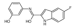 5-fluoro-N-(3-hydroxyphenyl)-1H-indole-2-carboxamide结构式