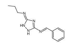 5-(benzylideneamino)-N-propyl-1H-1,2,4-triazol-3-amine结构式