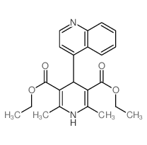 diethyl 2,6-dimethyl-4-quinolin-4-yl-1,4-dihydropyridine-3,5-dicarboxylate structure