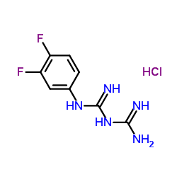 1-(3,4-DIFLUOROPHENYL)BIGUANIDE HYDROCHLORID结构式