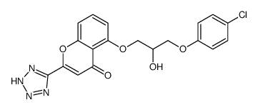 5-[3-(4-chlorophenoxy)-2-hydroxypropoxy]-2-(2H-tetrazol-5-yl)chromen-4-one结构式