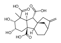 2β,3β-Dihydroxy-1β-methyl-8-methylenegibbane-1α,4aα,10β-tricarboxylic acid structure