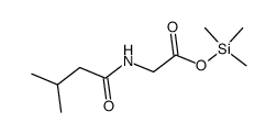 N-(3-Methyl-1-oxobutyl)glycine trimethylsilyl ester Structure