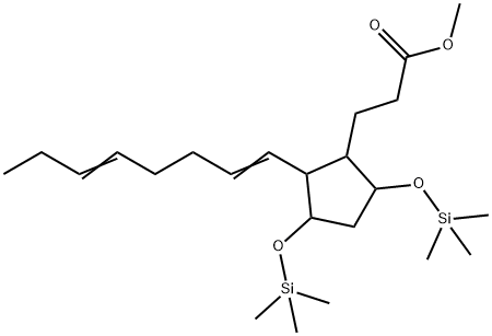 2-(1,5-Octadienyl)-3,5-bis[(trimethylsilyl)oxy]cyclopentanepropionic acid methyl ester结构式
