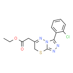 [3-(2-CHLORO-PHENYL)-7H-[1,2,4]TRIAZOLO[3,4-B][1,3,4]THIADIAZIN-6-YL]-ACETIC ACID ETHYL ESTER structure