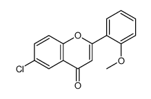 6-chloro-2-(2-methoxyphenyl)chromen-4-one Structure