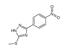 3-methylsulfanyl-5-(4-nitrophenyl)-1H-1,2,4-triazole结构式