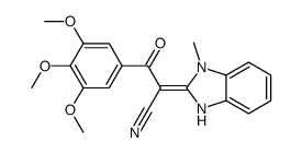 (2E)-2-(3-methyl-1H-benzimidazol-2-ylidene)-3-oxo-3-(3,4,5-trimethoxyphenyl)propanenitrile结构式