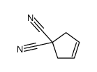 cyclopent-3-ene-1,1-dicarbonitrile结构式