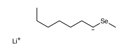 lithium,1-methylselanylheptane Structure