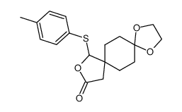 9-(p-tolylsulfanyl)-1,4,10-trioxadispiro[4.2.4.2]tetradecan-11-one结构式