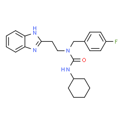 Urea, N-[2-(1H-benzimidazol-2-yl)ethyl]-N-cyclohexyl-N-[(4-fluorophenyl)methyl]- (9CI)结构式