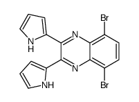 5,8-dibromo-2,3-bis(1H-pyrrol-2-yl)quinoxaline Structure