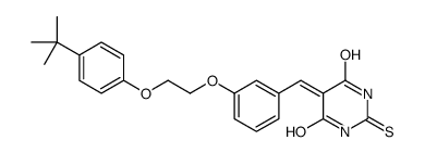 5-[[3-[2-(4-tert-butylphenoxy)ethoxy]phenyl]methylidene]-2-sulfanylidene-1,3-diazinane-4,6-dione结构式