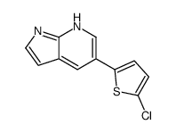 5-(5-chlorothiophen-2-yl)-1H-pyrrolo[2,3-b]pyridine结构式
