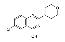 6-chloro-2-morpholin-4-yl-1H-quinazolin-4-one结构式