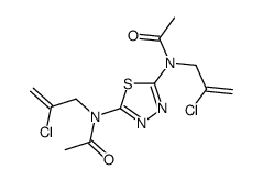 N-[5-[acetyl(2-chloroprop-2-enyl)amino]-1,3,4-thiadiazol-2-yl]-N-(2-chloroprop-2-enyl)acetamide Structure