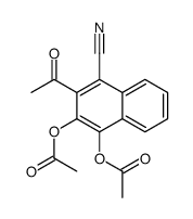 (3-acetyl-2-acetyloxy-4-cyanonaphthalen-1-yl) acetate Structure