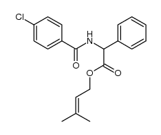 (4-chloro-benzoylamino)-phenyl-acetic acid 3-methyl-but-2-enyl ester Structure