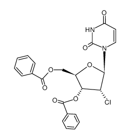 O3',O5'-dibenzoyl-2'-chloro-2'-deoxy-uridine Structure