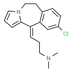 3-(9-chloro-6,11-dihydro-5H-pyrrolo(2,1-B)(3)benzazepin-11-ylidene)-N,N-dimethyl-1-propanamine Structure