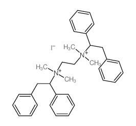 1,2-diphenylethyl-[2-(1,2-diphenylethyl-dimethyl-ammonio)ethyl]-dimethyl-azanium结构式