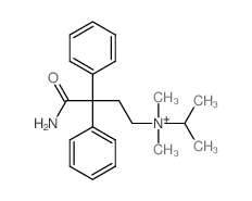 Benzenepropanaminium, g-(aminocarbonyl)-N,N-dimethyl-N-(1-methylethyl)-g-phenyl-, iodide (1:1)结构式