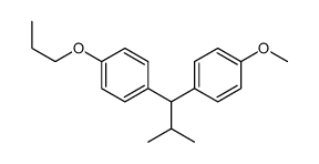 1-methoxy-4-[2-methyl-1-(4-propoxyphenyl)propyl]benzene结构式