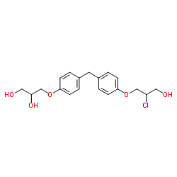 Bisphenol F 2,3-Dihydroxypropyl (2-Chloro-1-propanol) Ether结构式