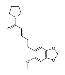 N-pyrrolidyl-5-(2-methoxy-4,5-methylenedioxyphenyl)-2-pentenamide结构式