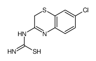 (7-chloro-2H-1,4-benzothiazin-3-yl)thiourea结构式