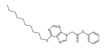 phenyl 2-(6-decylsulfanylpurin-9-yl)acetate Structure