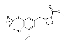 1-(3,4-dimethoxy-5-trifluoromethylthiobenzyl)azetidine- 2R-carboxylic acid methyl ester Structure