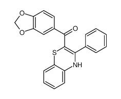 1,3-benzodioxol-5-yl-(3-phenyl-4H-1,4-benzothiazin-2-yl)methanone结构式