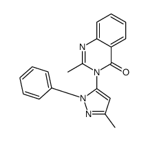 2-methyl-3-(5-methyl-2-phenylpyrazol-3-yl)quinazolin-4-one结构式