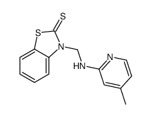 3-[[(4-methylpyridin-2-yl)amino]methyl]-1,3-benzothiazole-2-thione Structure