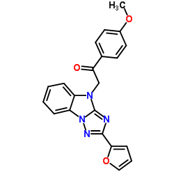 2-[2-(2-Furyl)-4H-[1,2,4]triazolo[1,5-a]benzimidazol-4-yl]-1-(4-methoxyphenyl)ethanone结构式