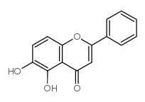 5,6-dihydroxy-2-phenylchromen-4-one Structure