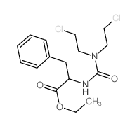 ethyl 2-[bis(2-chloroethyl)carbamoylamino]-3-phenyl-propanoate structure