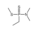 N-[ethyl(methylsulfanyl)phosphinothioyl]-N-methylmethanamine结构式