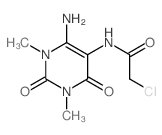 Acetamide,N-(6-amino-1,2,3,4-tetrahydro-1,3-dimethyl-2,4-dioxo-5-pyrimidinyl)-2-chloro- Structure