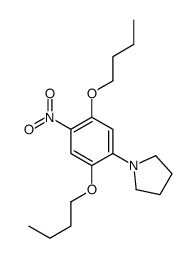 1-(2,5-dibutoxy-4-nitrophenyl)pyrrolidine结构式